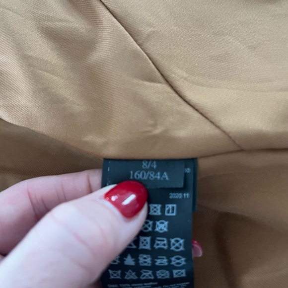 AllSaints Fern Dipdye Biker Sheep
Leather Moto Jacket Cognac Brown
Size US 4 - Picture 8 of 15